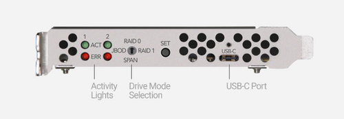 Fusion Dual 2.5-inch SSD RAID (with hardware RAID controller and 10Gbps USB-C port Fusion Dual 2.5-inch SSD RAID (with hardware RAID controller and 10Gbps USB-C port